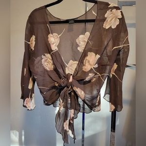 The Limited Sheer Silk Blouse
